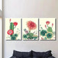 3pcs Cactus with Red Flowers Painting Wall Art Set Canvas Framed 40x60cm - High Quality Print 100% Australian Made Wall Canvas Ready to Hang