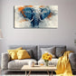 Elephant Highlights Atmospheric Wall Art Canvas Office Home Room Framed 120x60cm