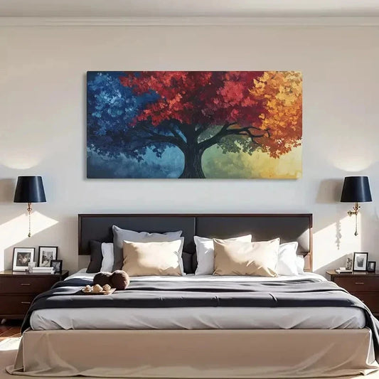 Abstract Artwork Vibrant Nature Wall Art Canvas Office Home Room Framed 120x60cm