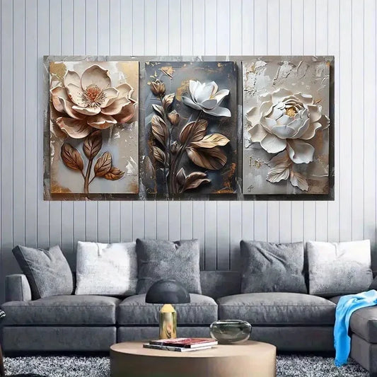 Vibrant Colorful Flowers Decor Wall Art Canvas Office Home Room Framed 120x60cm