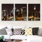 3pcs Modern Nighttime City Skyline Wall Art Set Canvas Framed 40x60cm - High Quality Print 100% Australian Made Wall Canvas Ready to Hang