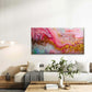 Pink And Gold Swirl Abstract Wall Art Canvas Office Home Room Framed 120x60cm