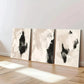 3pcs Abstract Black Neutral Beige Geometric Wall Art Set Canvas Framed 40x60cm - High Quality Print 100% Australian Made Wall Canvas Ready to Hang