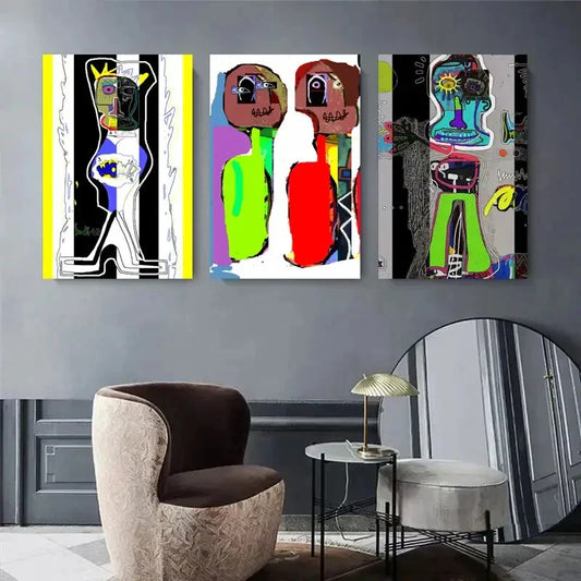3pcs Vibrant Blossoms & Fashion, Modern Metal Print Ready to Hang Art