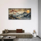 Serene Mountain View Full Moon Wall Art Canvas Office Home Room Framed 120x60cm