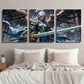 3pcs Sword Wielding Female Knight with Armor Wall Art Set Canvas Framed 40x60cm - High Quality Print 100% Australian Made Wall Canvas Ready to Hang