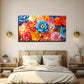 Vibrant Multicolor Flowers Wall Art canvas office home room framed 120x60cm