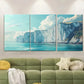 3pcs Vibrant English Coastal Scene with Seagulls Metal Print Ready to Hang Art