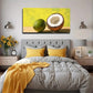 Cut Fruit Coconut Suitable Wall Art Canvas Office Home Room Framed 80x45cm