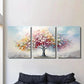 3pcs Blooming Rainbow Flower Tree Wall Art Set Canvas Framed 40x60cm - High Quality Print 100% Australian Made Wall Canvas Ready to Hang