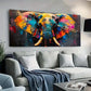 Colorful Abstract Elephant Wall Art Canvas Office Home Room Framed 120x60cm