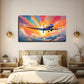 Vibrant Sunset Clouds & Air Wall Art Canvas Office Home Room Framed 120x60cm