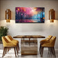 Vibrant Pink Blue & Yellow Wall Art canvas office home room framed 120x60cm