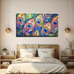 Style Peacock Coat Wall Art Canvas Office Home Room Framed 80x45cm