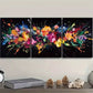 3pcs  Deco Modern Colorful Explosion Dark Wall Art Set Canvas Framed 40x60cm - High Quality Print 100% Australian Made Wall Canvas Ready to Hang