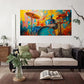 Abstract Colorful Drum Set Wall Art Canvas Office Home Room Framed 120x60cm