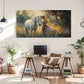 White Horse & Girl Fantasy Wall Art Canvas Office Home Room Framed 120x60cm
