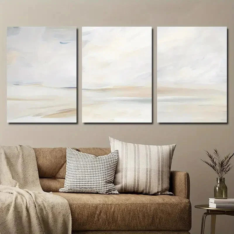 3pcs Abstract Watercolor Style Wall Art Set Canvas Framed 40x60cm - High Quality Print 100% Australian Made Wall Canvas Ready to Hang