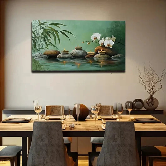Elegant Posture White Orchid Wall Art Canvas Office Home Room Framed 120x60cm