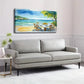 Minimalist Seaside Resort Wall Art Canvas Office Home Room Framed 120x60cm