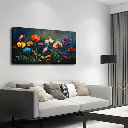 Smudged Background Effect Wall Art Canvas Office Home Room Framed 120x60cm