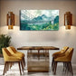 Suspension Bridge Over Valley Wall Art Canvas Office Home Room Framed 120x60cm