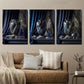3pcs Tone Vase Art Blue Vase Plant Wall Art Set Canvas Framed 40x60cm - High Quality Print 100% Australian Made Wall Canvas Ready to Hang