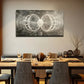 Abstract Circle Design Golden Wall Art Canvas Office Home Room Framed 120x60cm