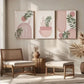 3pcs Triple plant medieval Boho Metal Print Ready to Hang Art