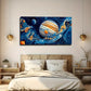 A Huge Planet Suitable Wall Art Canvas Office Home Room Framed 120x60cm