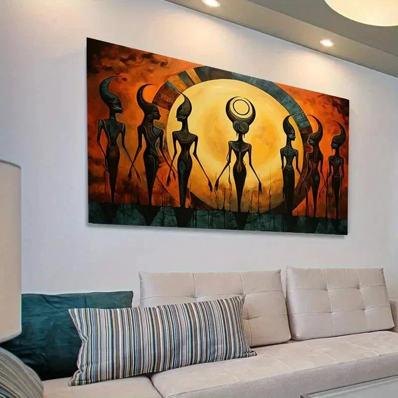 Mysterious Sphinx Riddle Design Wall Art Canvas Office Home Room Framed 120x60cm