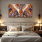 Orange & Yellow Geometric Wall Art Canvas Office Home Room Framed 80x45cm