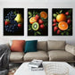 3pcs Strawberries Oranges Pears Blueberries Metal Print Ready to Hang Art