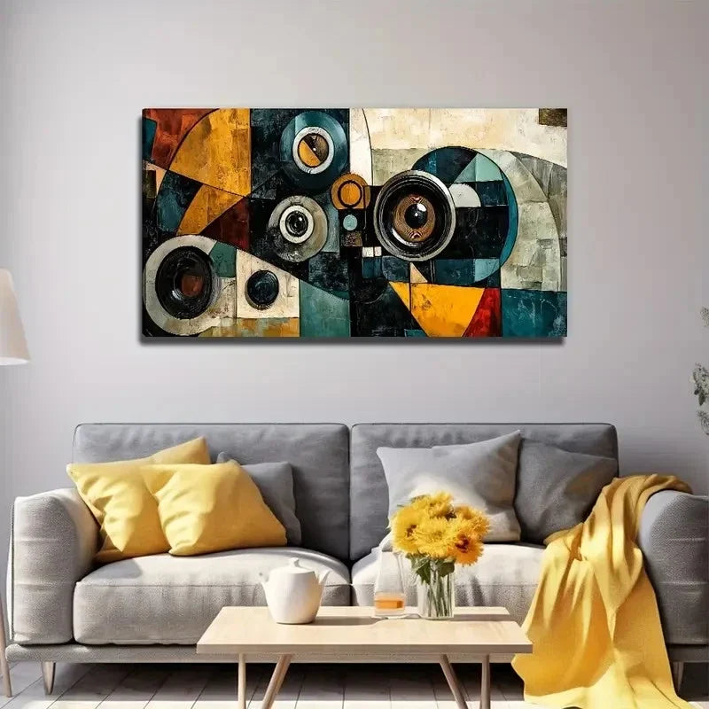Abstract Eye Drawing Perfect Wall Art Canvas Office Home Room Framed 120x60cm