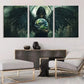 3pcs Dark Angel and Globe Mysterious Perfect Wall Art Set Canvas Framed 40x60cm - High Quality Print 100% Australian Made Wall Canvas Ready to Hang