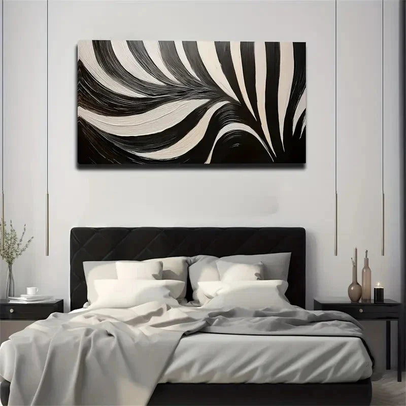 Zebra Pattern Composition Wall Art Canvas Office Home Room Framed 120x60cm