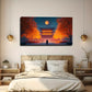 Featuring Moonlit Nights Trees Wall Art Canvas Office Home Room Framed 120x60cm