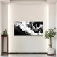 Featuring a Striking Abstract Wall Art Canvas Office Home Room Framed 120x60cm
