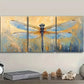 3pcs Watercolor Blue Dragonfly Decoration Wall Art Set Canvas Framed 40x60cm - High Quality Print 100% Australian Made Wall Canvas Ready to Hang