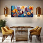 Depicts Many Colorful Flowers Wall Art Canvas Office Home Room Framed 120x60cm