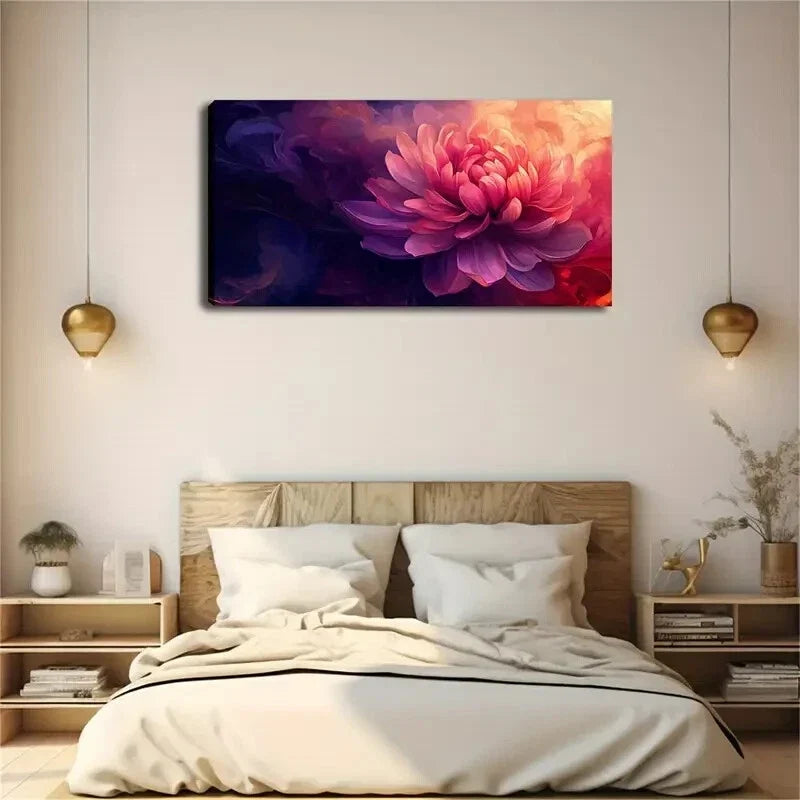 Abstract Style Flower Beautiful Wall Art Canvas Office Home Room Framed 120x60cm