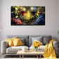 Grapevine & Wine Glasses Lands Wall Art Canvas Office Home Room Framed 120x60cm