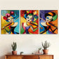 3pcs  Colorful and lively Abstract Violinist Wall Art Set Canvas Framed 40x60cm - High Quality Print 100% Australian Made Wall Canvas Ready to Hang