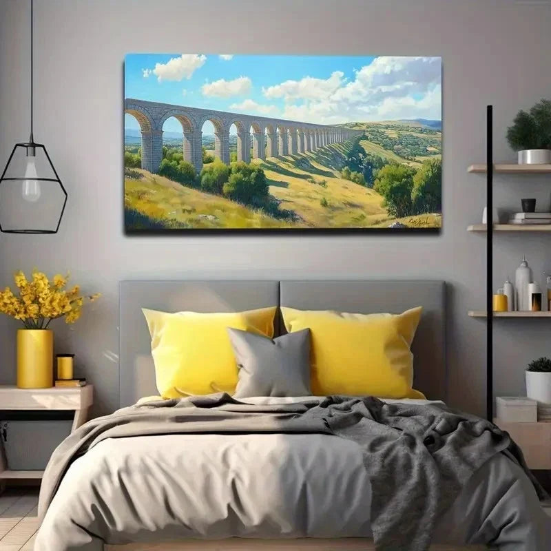 Endless Archway View Decor Wall Art Canvas Office Home Room Framed 120x60cm