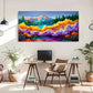 Snowy Mountain Lake & Fantasy Wall Art Canvas Office Home Room Framed 120x60cm