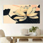 Black White & Golden Retro Wall Art Canvas Office Home Room Framed 120x60cm