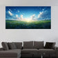Grassland and White Clouds Wall Art Canvas Office Home Room Framed 120x60cm