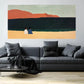 Father & Son Beach Sunset Décor Wall Art Canvas Office Home Room Framed 120x60cm