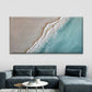 Abstract Ocean Beach Waves Wall Art Canvas Office Home Room Framed 120x60cm