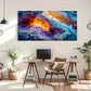 Stunning Crystal Stone Purple Wall Art Canvas Office Home Room Framed 120x60cm